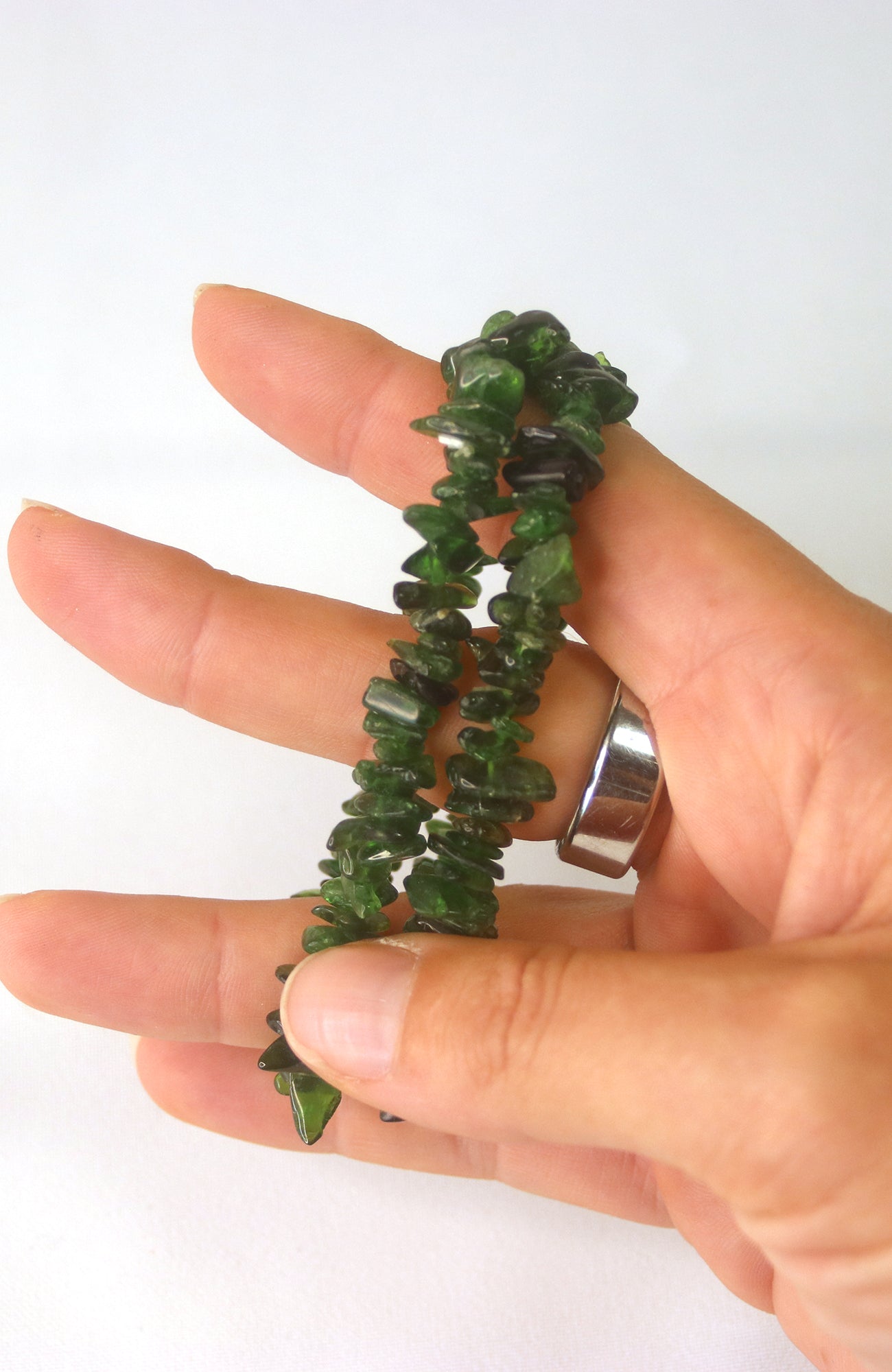 Diopside Chip Bracelet AA